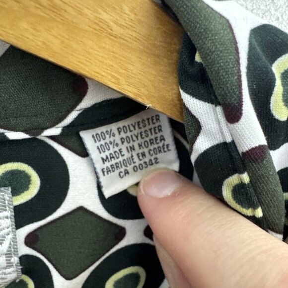 Vintage SilverTab Shirt L Geometric Disco Print Korea 90s VTG Levi’s Polyester - Picture 4 of 5